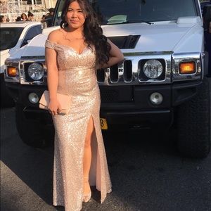 Long Sequin Dress w/ Slit